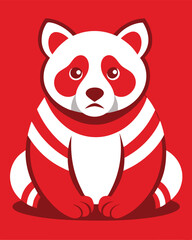 red sad panda