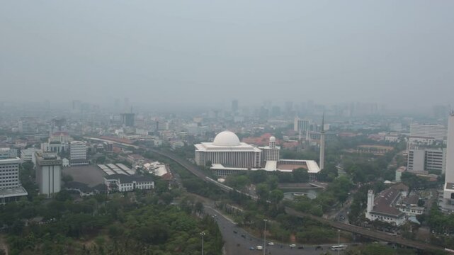 【Jakarta Indonesia】Town Buildings Monumen Nasional Tower