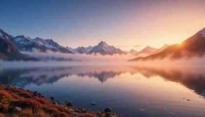 Obraz premium Emerald Lake Dawn