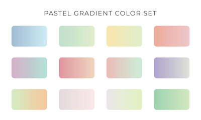 Fototapeta premium Vector Pastel Gradient Color Palette