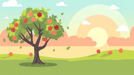 The Story Behind the Apple Tree Background on Children's Day: Exploring the Magical Connection between Innocence and Nature