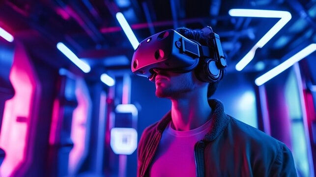 Interactive VR escape room experience mind bending puzzles and futuristic environments