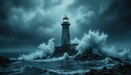 Lighthouse in Storm