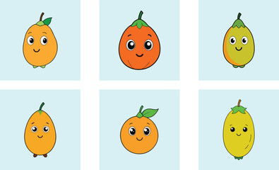 Cute hala fruit cartoon vector