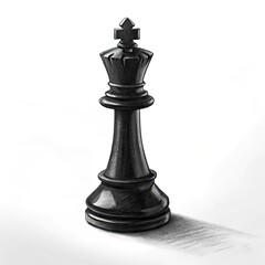 Fototapeta premium black chess queen