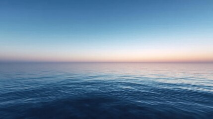 Fototapeta premium A calm morning sky with a soft gradient on the horizon