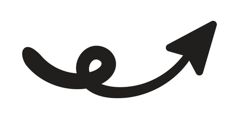Vector Doodle Arrow Icon. Doodle Symbol