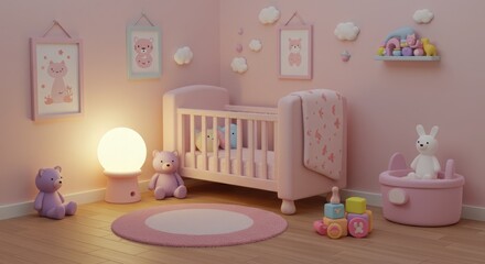 Pastel Pink Nursery Decor