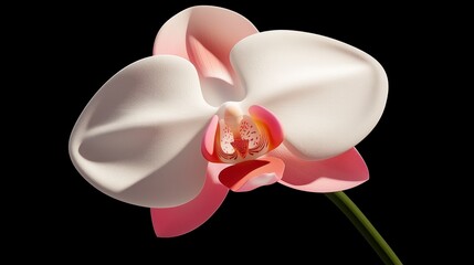 Fototapeta premium Textured Pink and White Orchid Close up