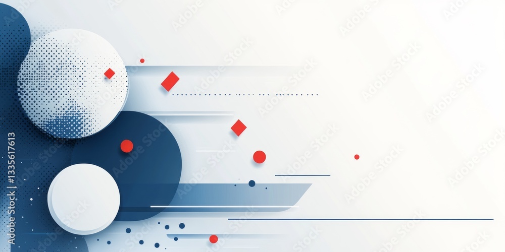 Poster modern abstract background design featuring circles squares and lines