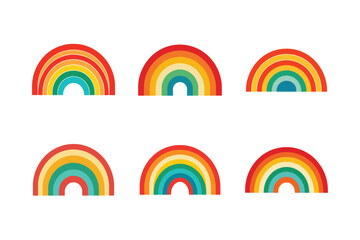 Obraz premium Colorful Retro Rainbow Pattern for Design Projects