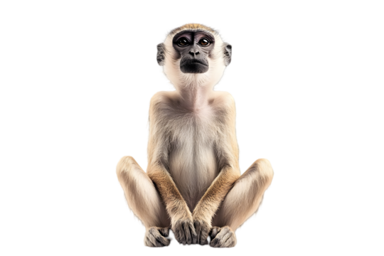 Portrait Of A Monkey In A Seated Pose