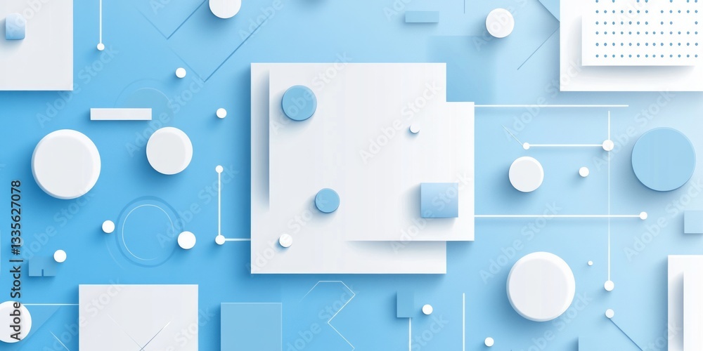 Poster abstract geometric shapes create a modern three dimensional design
