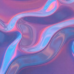 Liquid Metal Texture with Reflective Waves &ndash; Futuristic Chrome, Gold & Electric Blue Design for High-Tech Interfaces