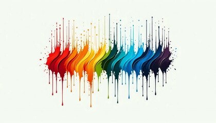 Fototapeta premium Dynamic Paint Splashes. A Burst of Color Backdrop.