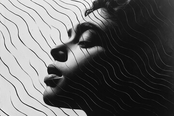 Focus on using negative space creatively, with minimalistic shapes or lines, allowing the empty areas to become a central element of the artwork