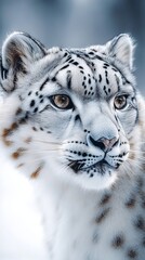 Fototapeta premium Majestic Snow Leopard Close-up