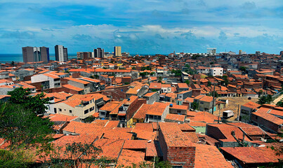 Casas e predios, Bairro Varjota no centro de Fortaleza, Ceara.