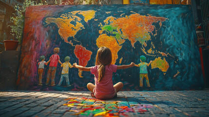 Child and World Mural