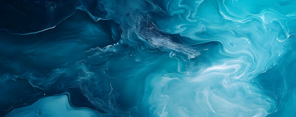 Fototapeta premium Abstract ocean swirls, teal, blue