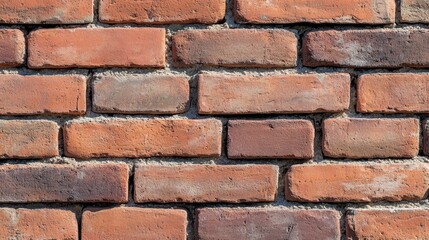 A close up view of a weathered brick wall surface