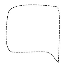 Speech Bubble with Cut Line for Chat and Message Sticker Design