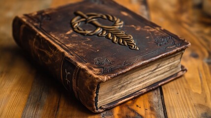 Aged Leather-Bound Book