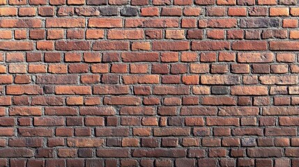 Naklejka premium A weathered brick wall texture in various shades of brown and red