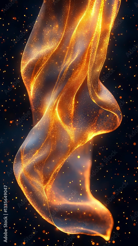 Canvas Prints golden abstract particles motion graphic design