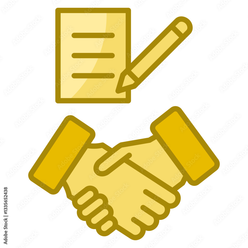 Poster contract icon element for design