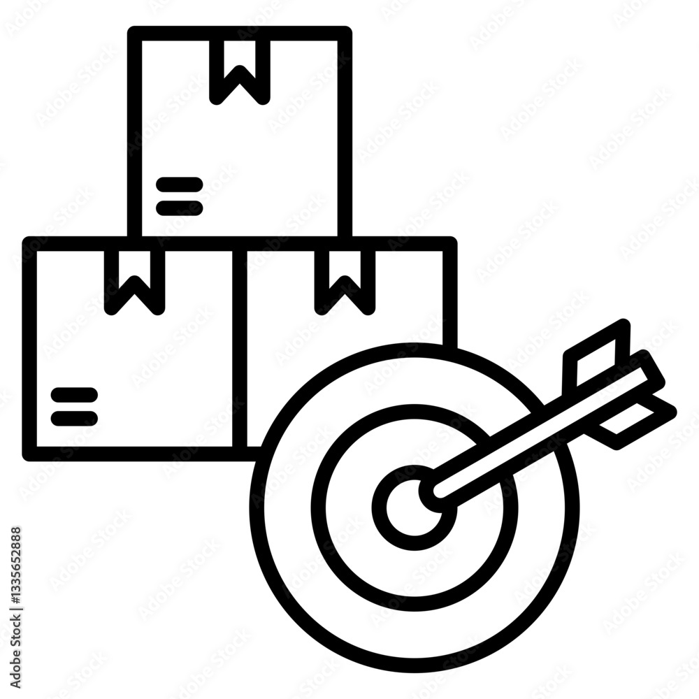 Poster goals icon element for design