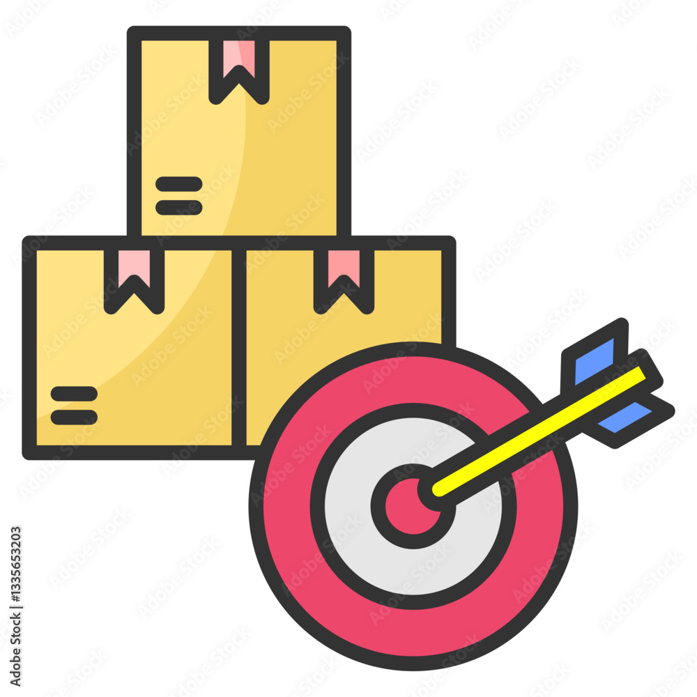 Poster goals icon element for design