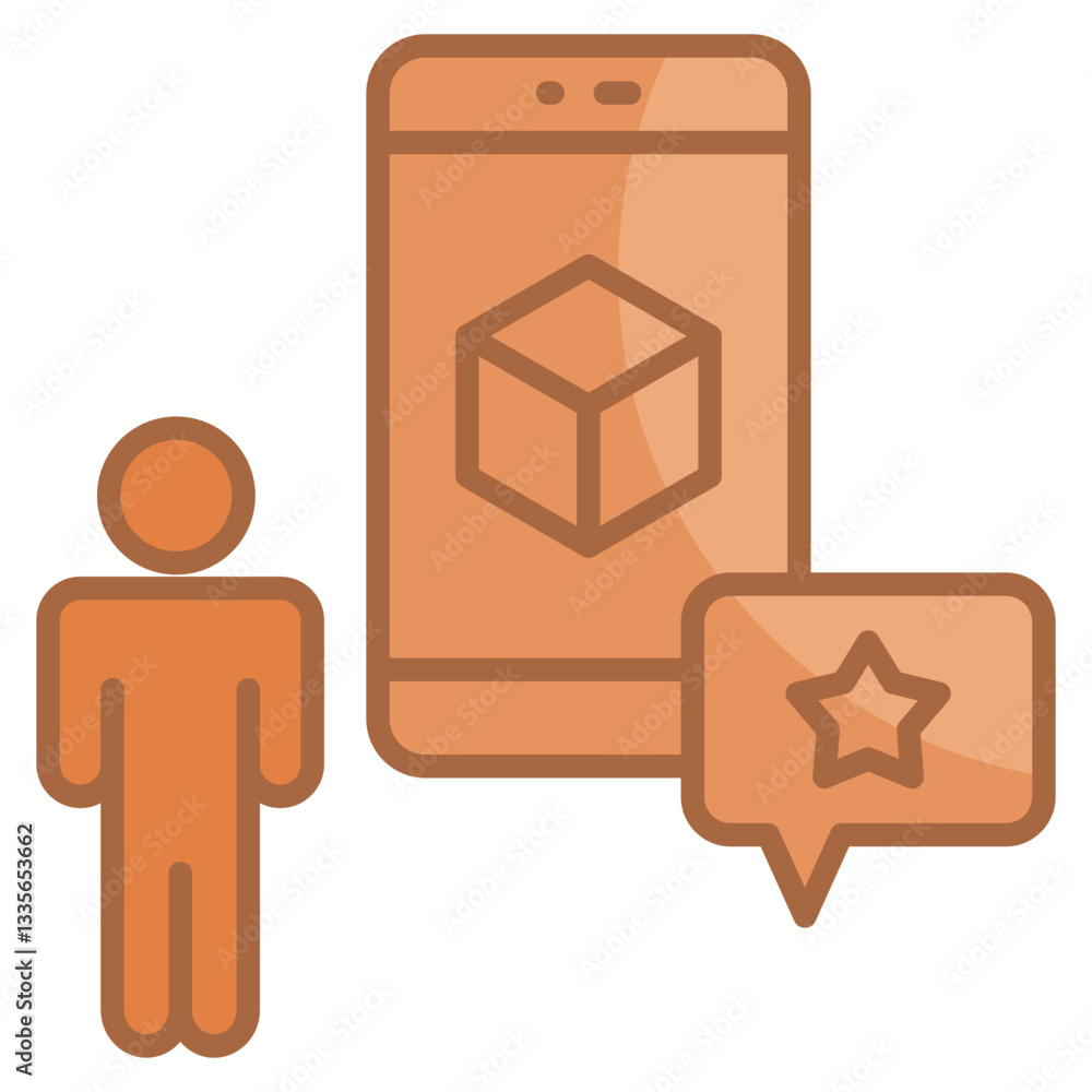 Poster rating icon element for design