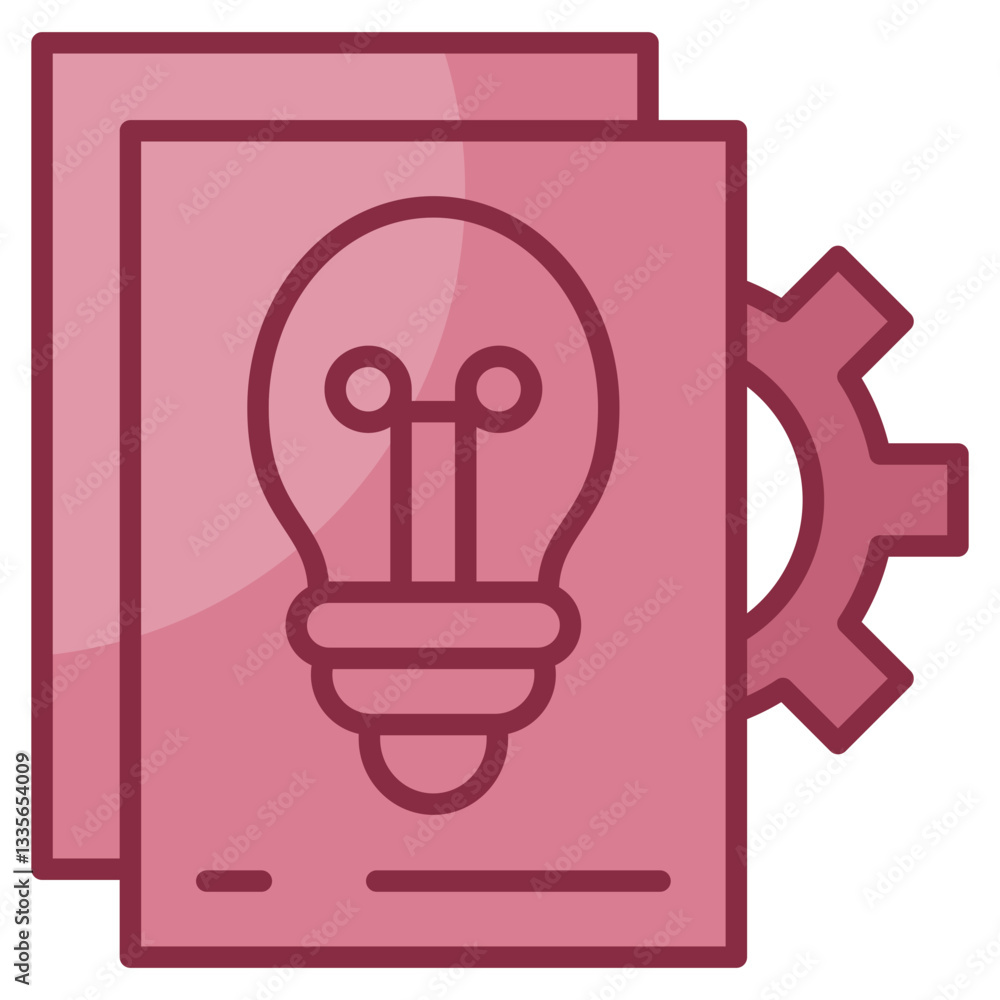 Poster process icon element for design