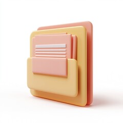Modern clarity in 3D Documents Icon, professional design.