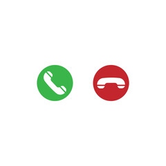 call and reject icon logo design