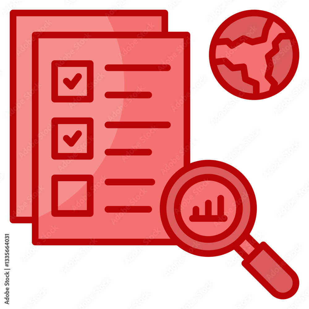 Poster audit icon element for design