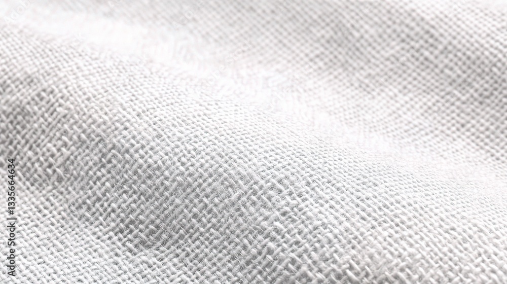 Poster soft white texture of fabric on a blank canvas for artistic use