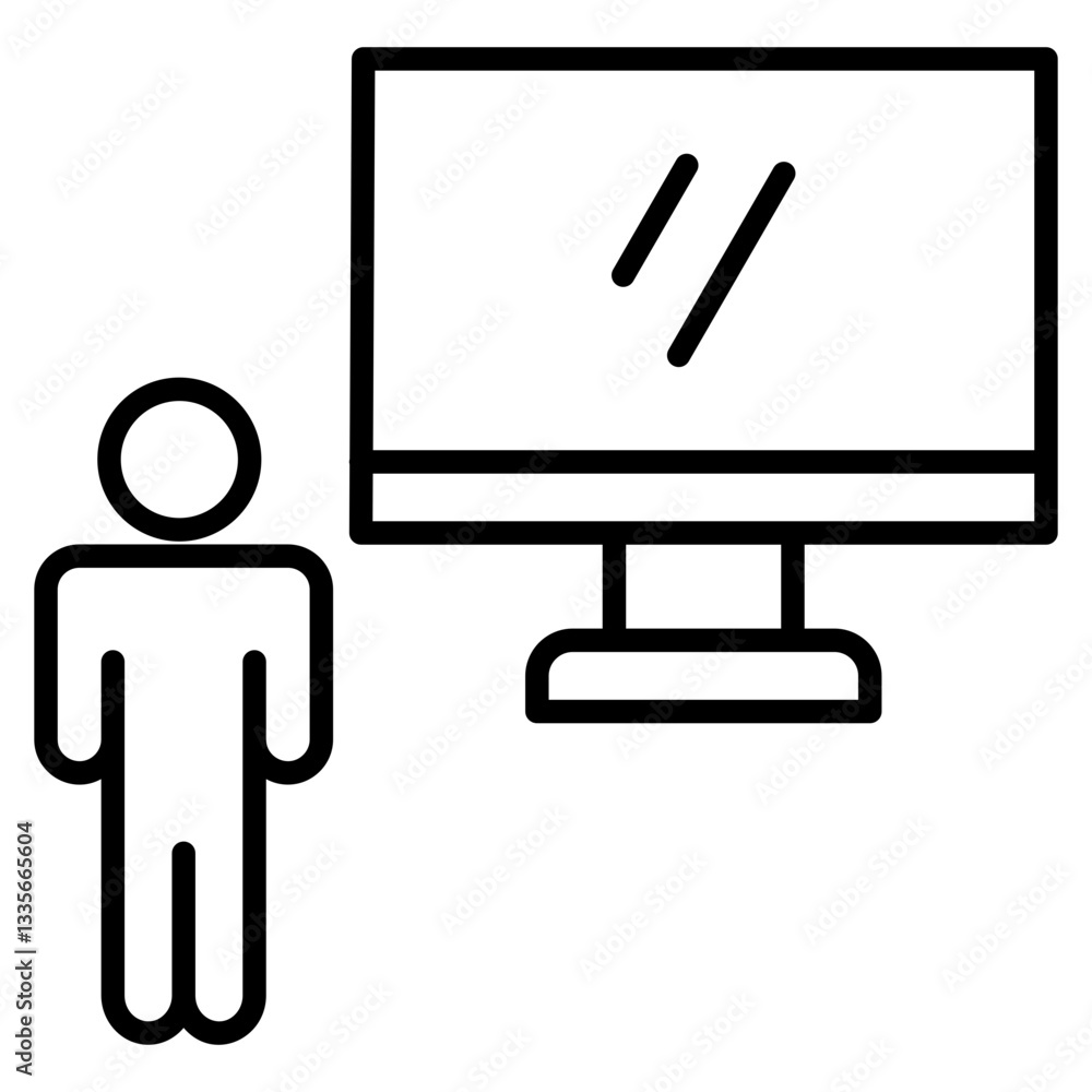 Poster ergonomics icon element for design