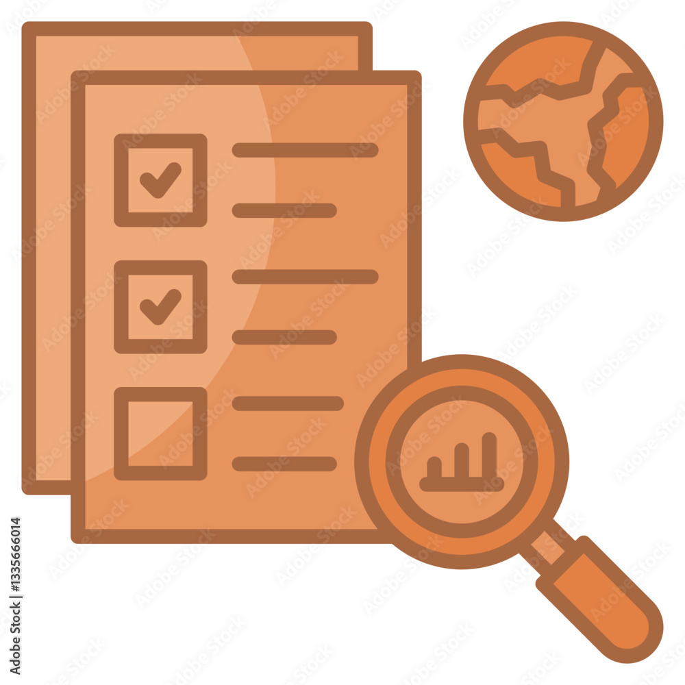 Poster audit icon element for design