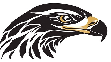 Fototapeta premium Stylized eagle head profile.