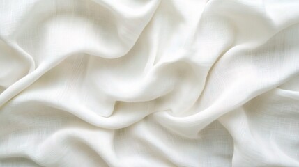 Fototapeta premium White Canvas Fabric Textures with Fine Details and Soft Drapery