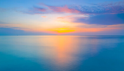 Obraz premium sunset over the sea background wallpaper