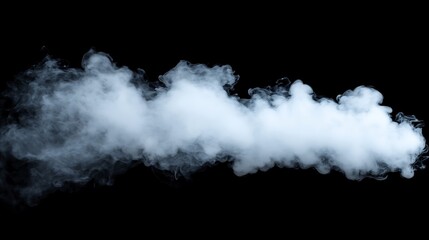 White smoke cloud, dark background, design