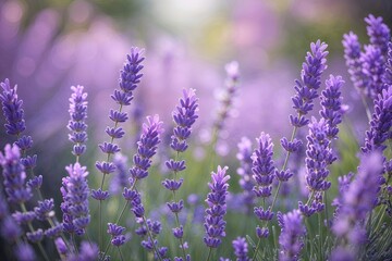 Obraz premium Charming Lavender Flowers for a Romantic Floral Backdrop