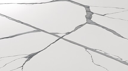 Fototapeta premium Cracked white marble texture.
