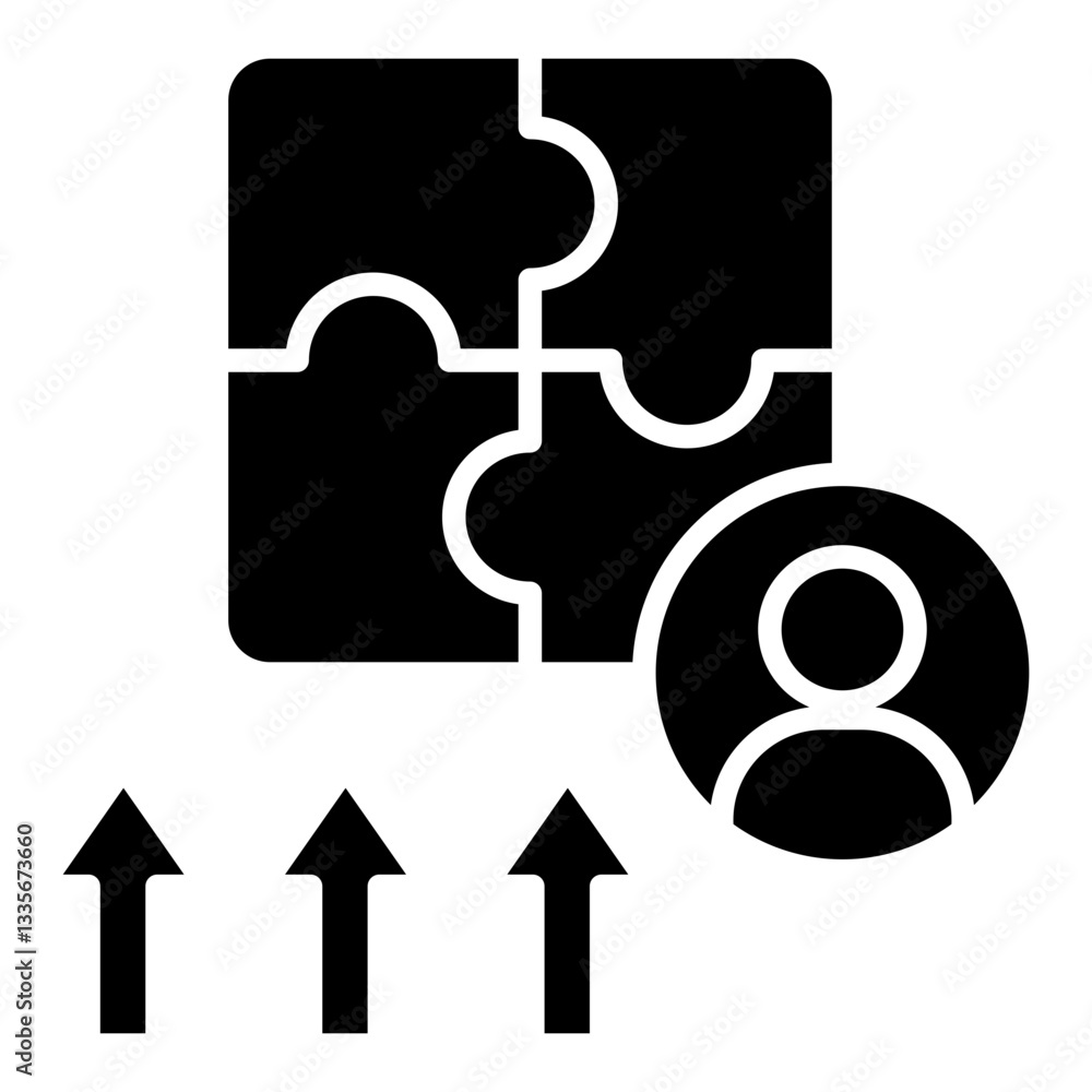 Poster skill development icon element for design