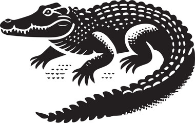 crocodile vector, crocodile logo silhouette vector