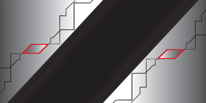 Abstract metal cyber black circuit red light power futuristic technology geometric gey blank space design modern creative background vector