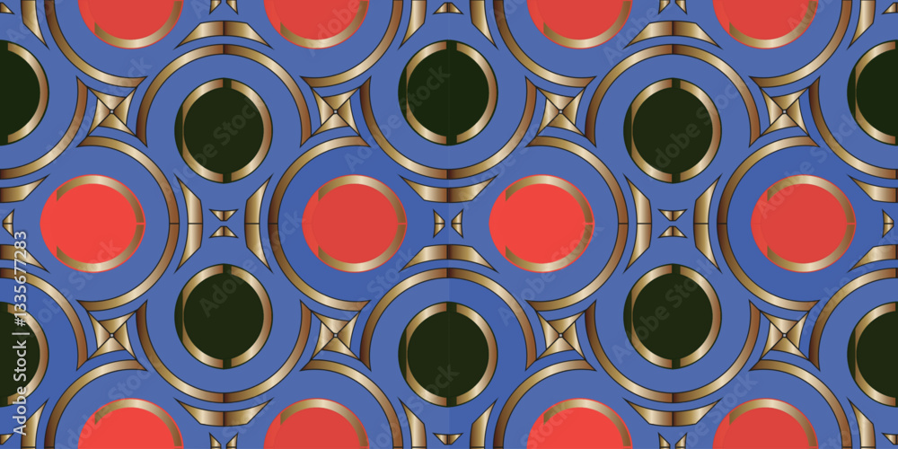 Poster seamless pattern. vector abstract geometric tech background.